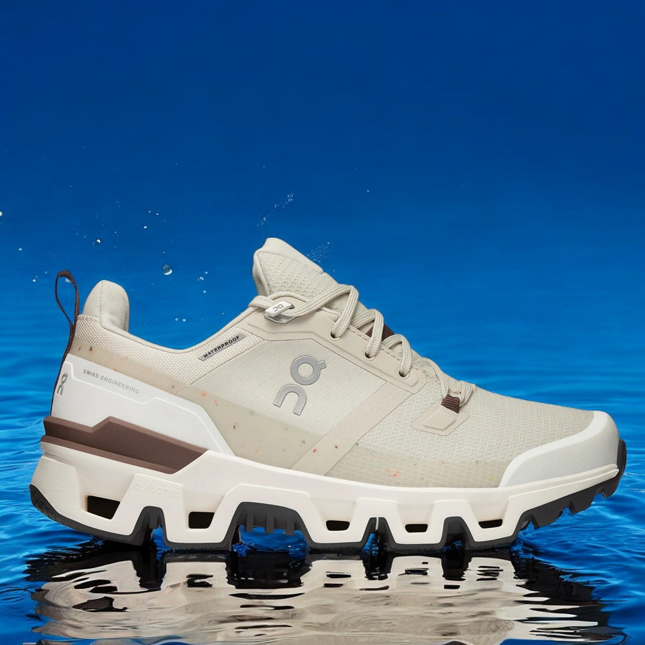 [73.98055] Womens On RUNNING CLOUNDWANDER WATERPROOF 'SAND IVORY'