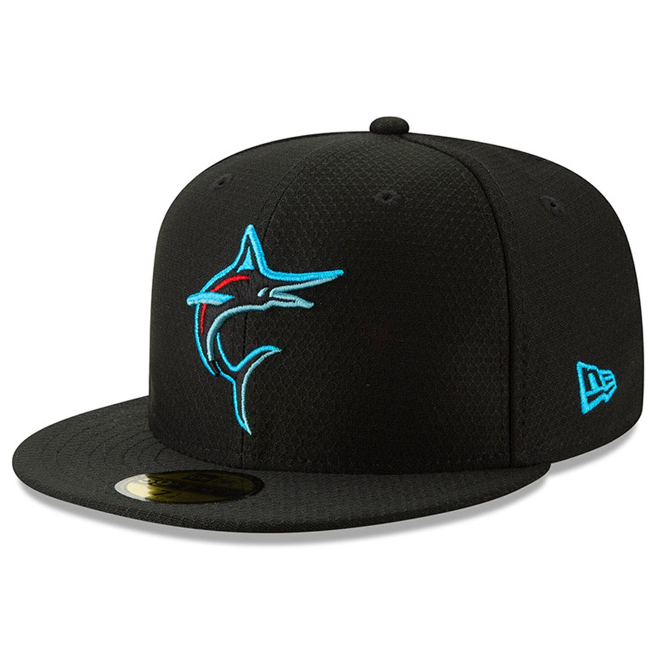 [11900034] Mens New Era MLB 2019 Batting Practice 59FIFTY Fitted Miami Marlins