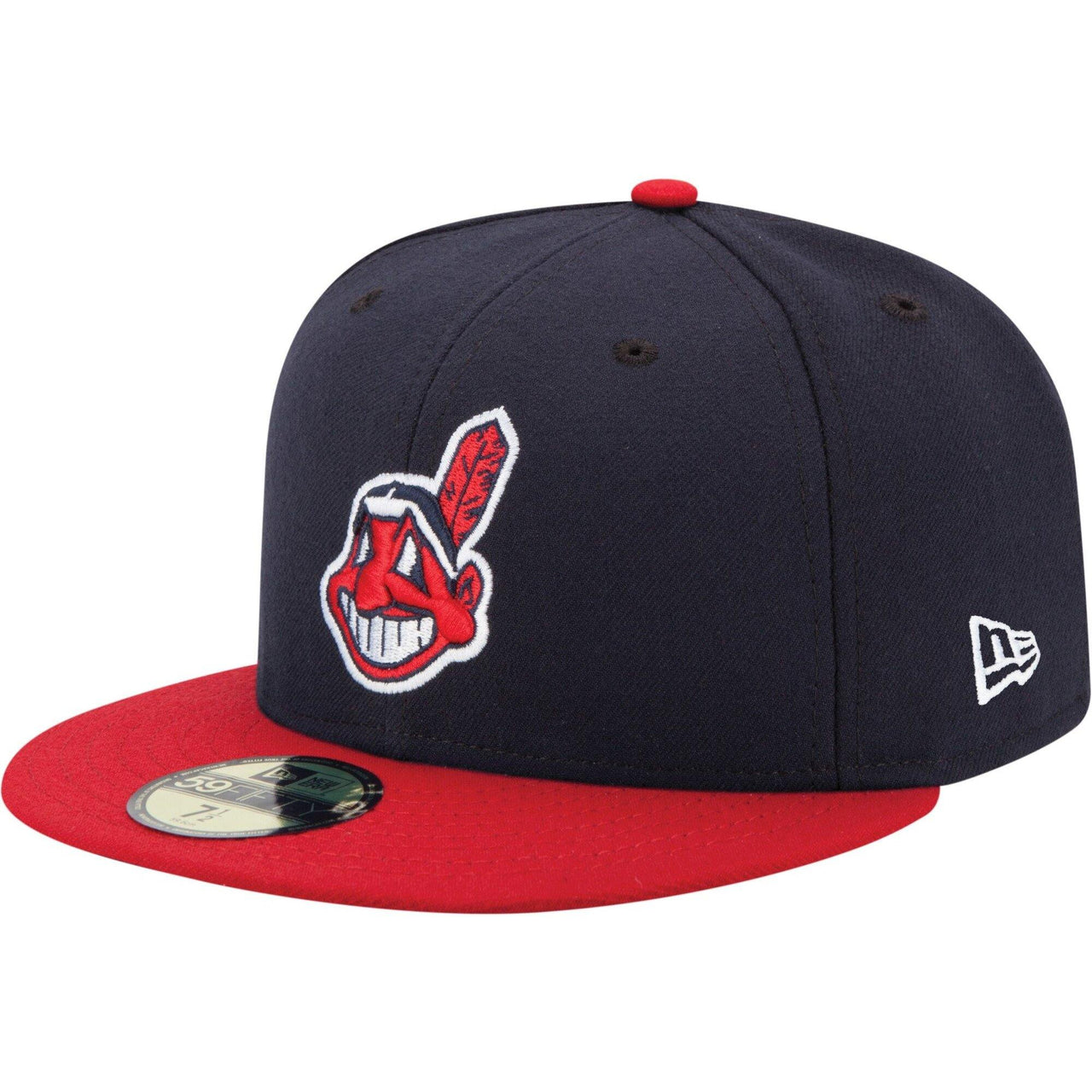 [70360926] Mens New Era MLB Authentic Collection 59Fifty Fitted Cleveland Indians 2017 Home
