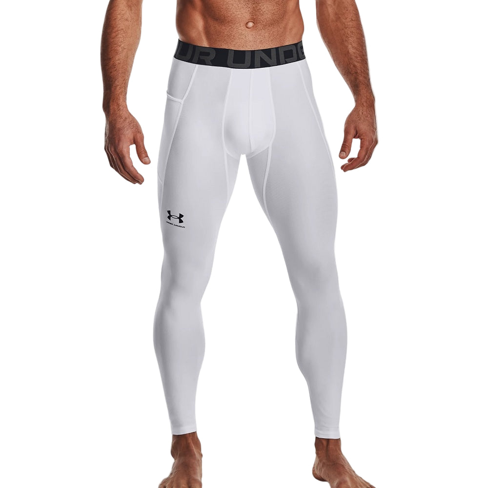 Under Armour Men's HeatGear Leggings White/Black