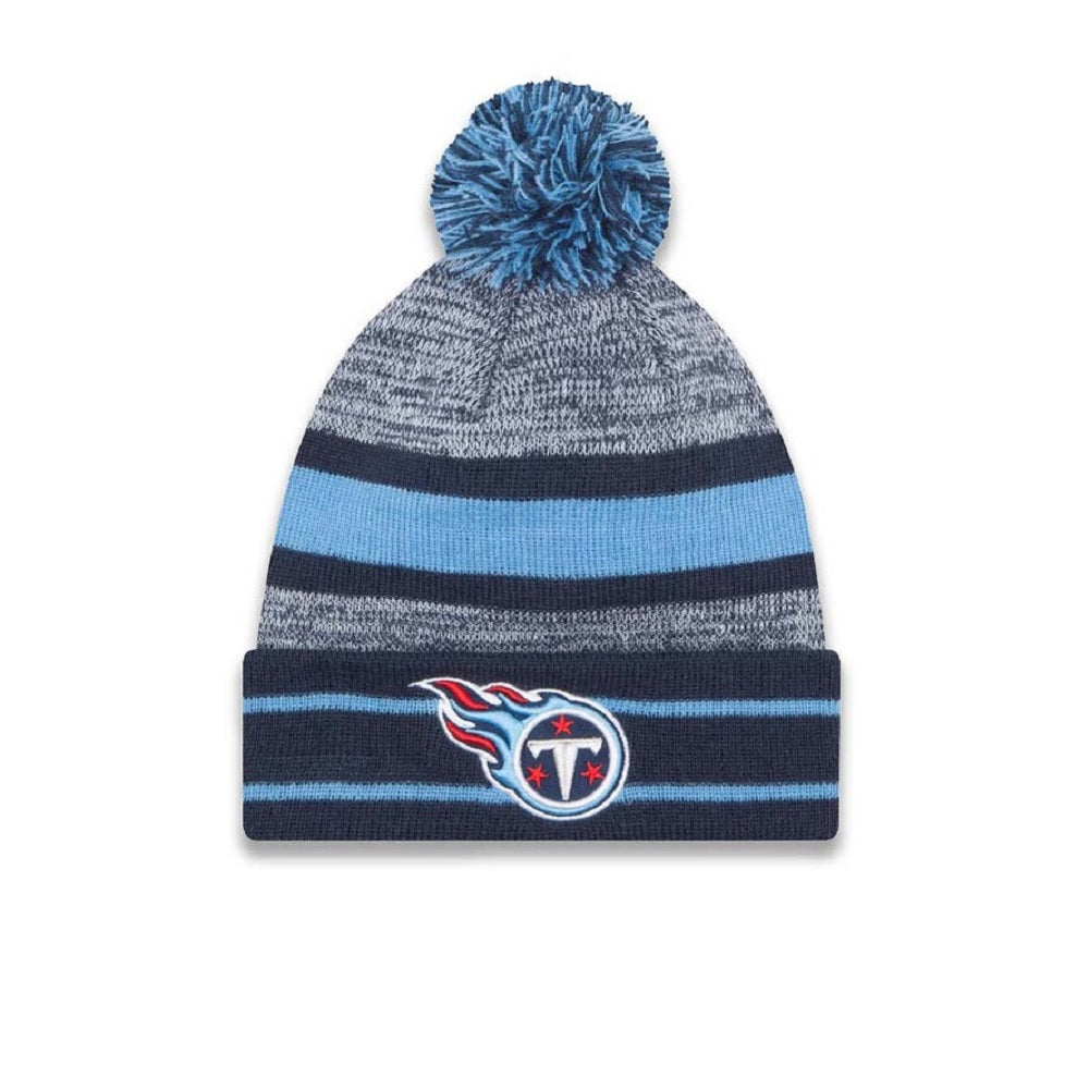 New Era Tennessee Titans NFL Cuffed Pom Knit Stripe Hat