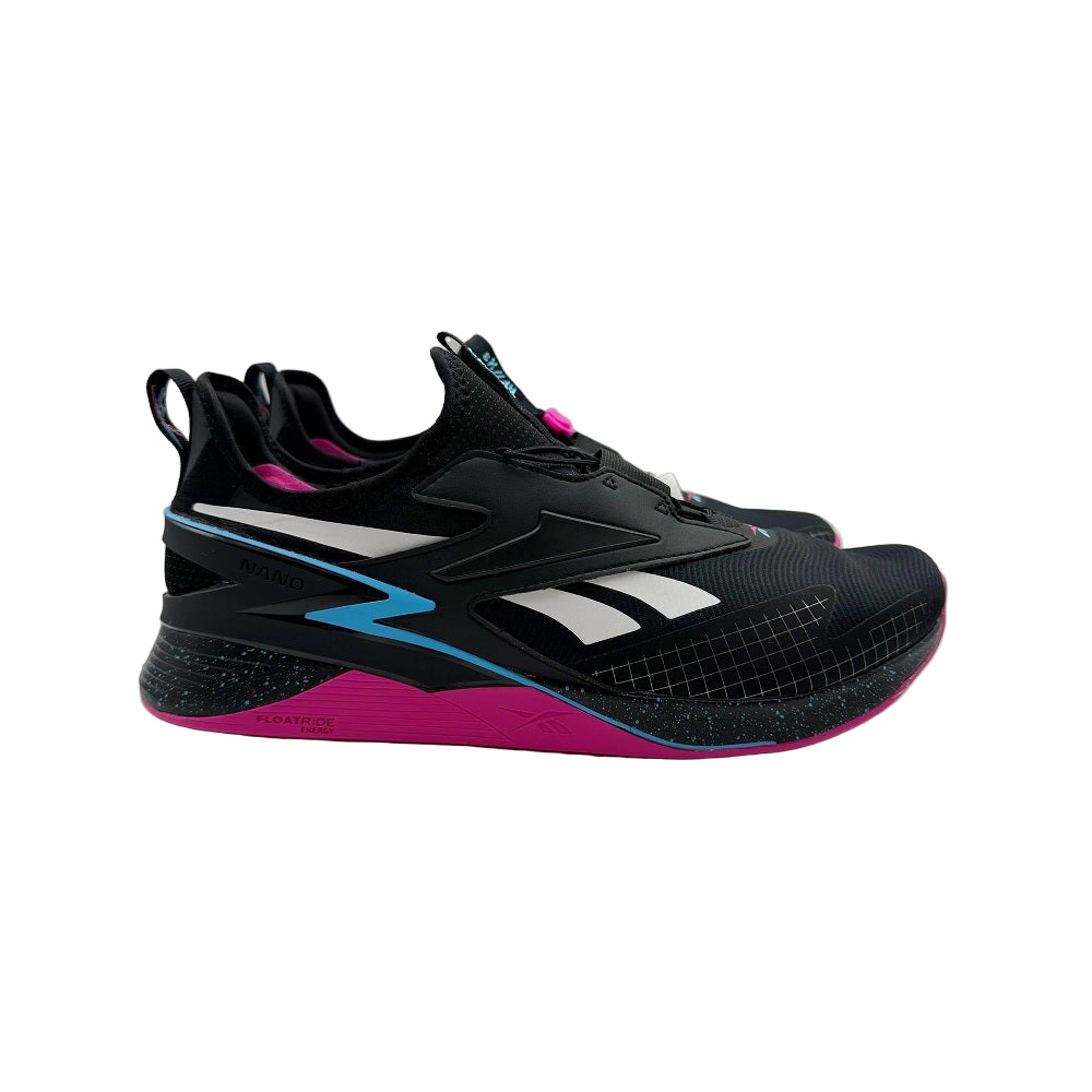 Reebok Nano X3 Froning Shoes Core Black / Laser Pink / Bold Cyan