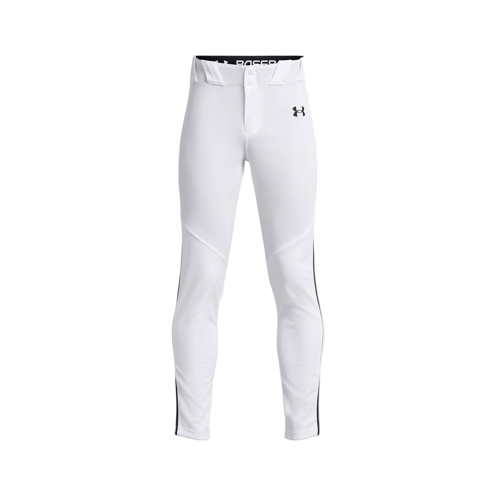 Under Armour Boys' Utility Piped Baseball Pants White
