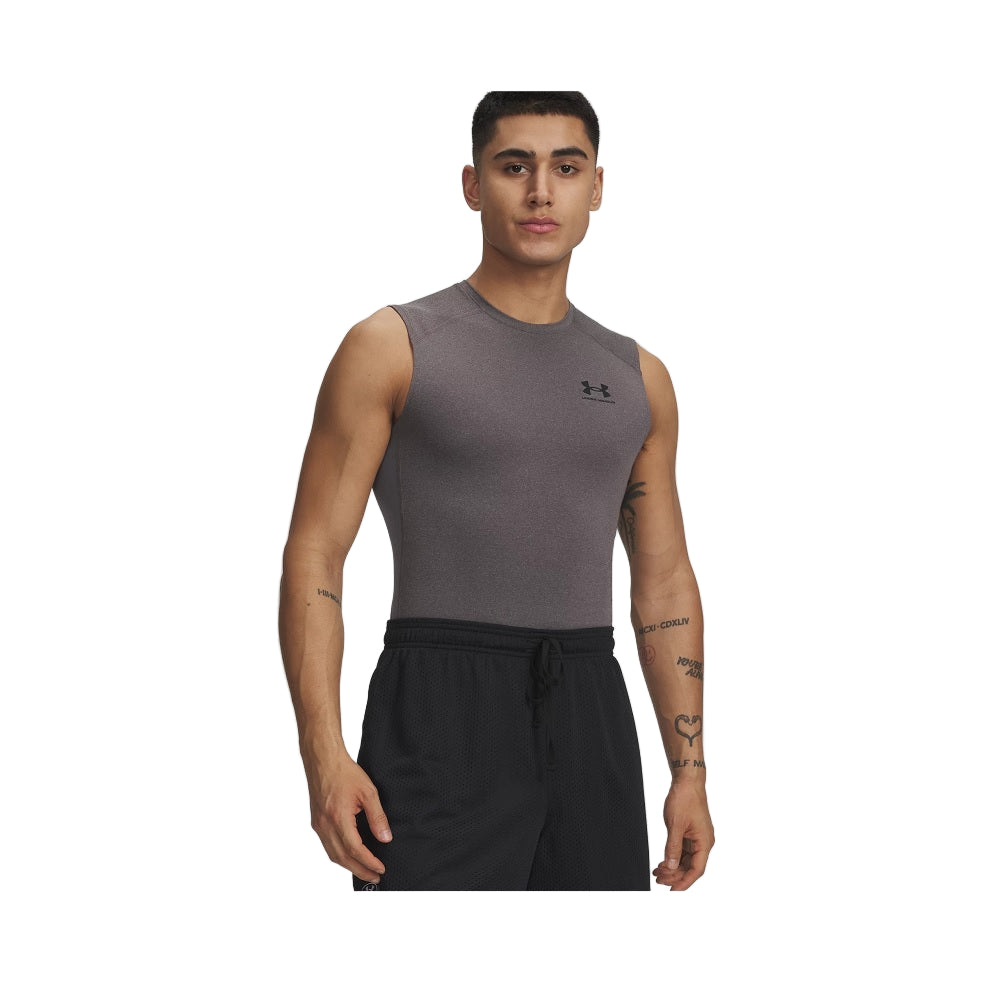 Under Armour Men's HeatGear Compression Sleeveless Carbon Heather