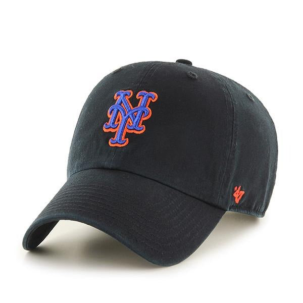 47 Brand NEW YORK METS '47 CLEAN UP Hat BLACK