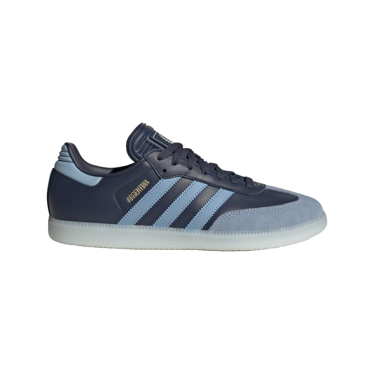 Adidas Originals Men's Samba OG Argentina Sneaker Shoes Shadow Navy / Ambient Sky / Gold Metallic