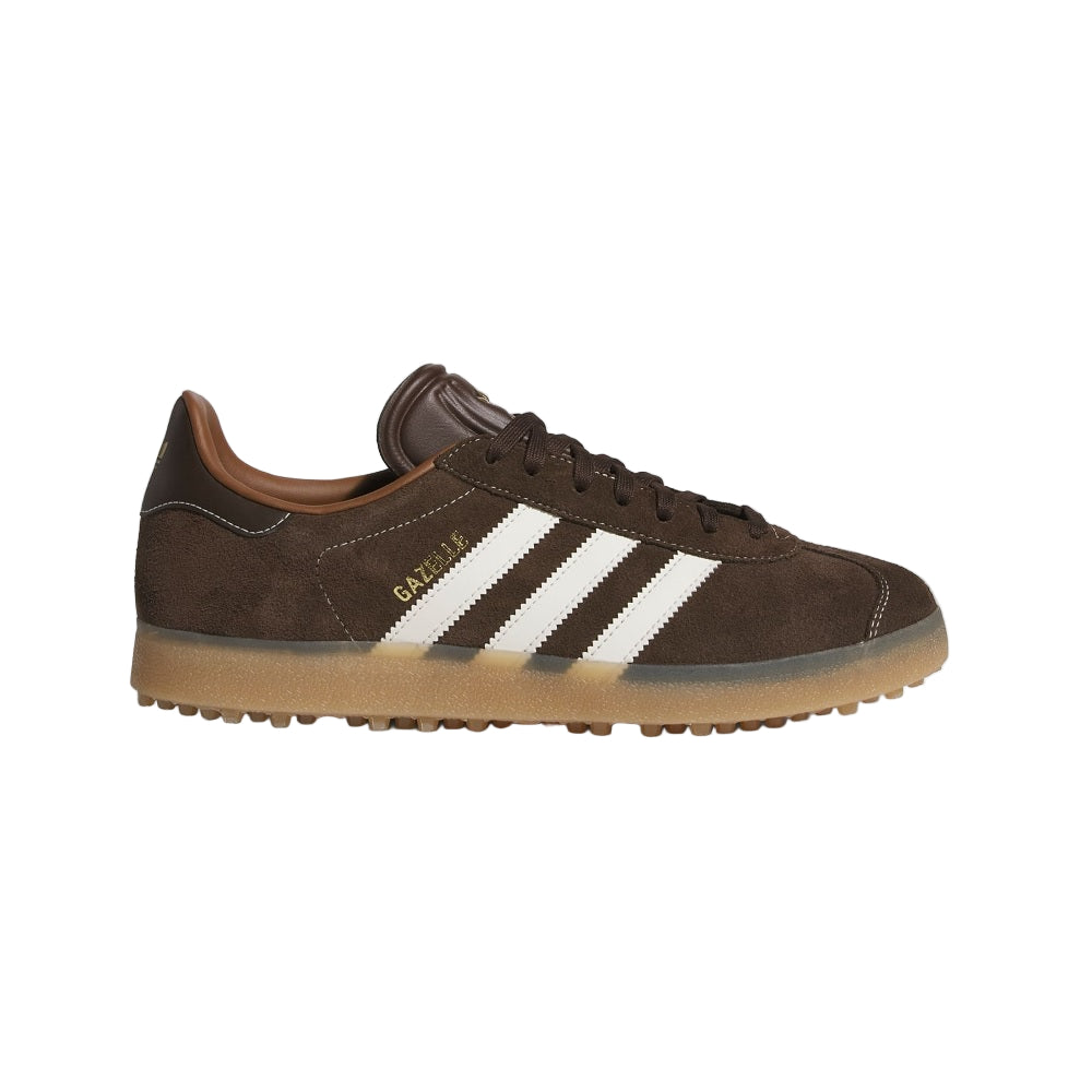 Adidas Originals Gazelle Spikeless Golf Shoes Dark Brown / Chalk White / Gum
