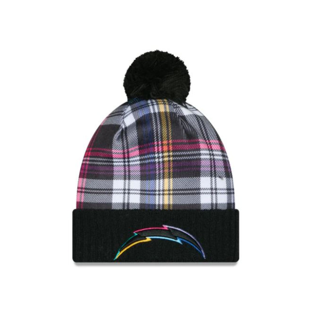New Era Los Angeles Chargers NFL 2024 Crucial Catch Sport Pom Knit Black Hat
