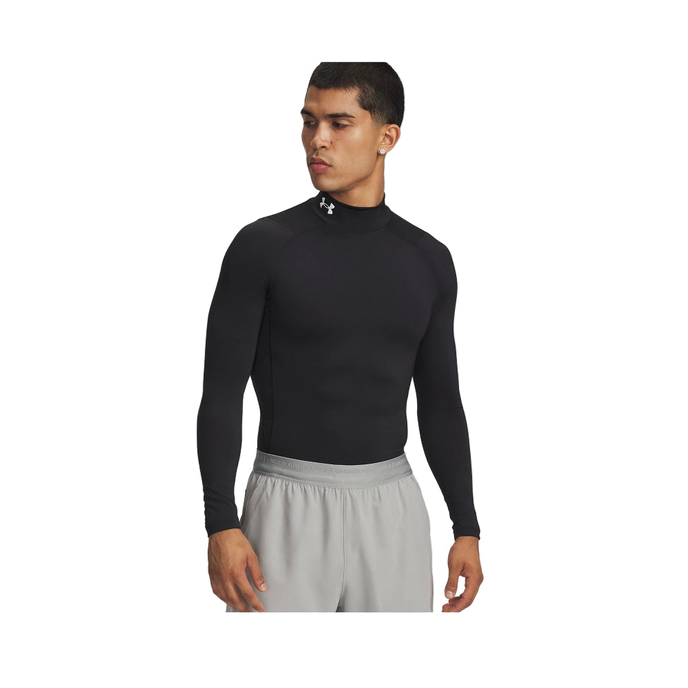 Under Armour Men's HeatGear Compression Mock Long Sleeve Black