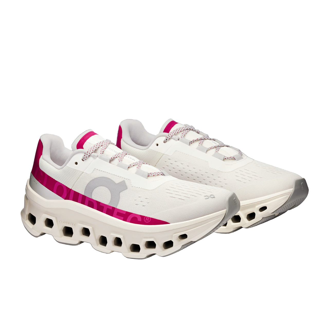 On Women's Cloudmonster Running Shoes Ivory | Grenadine