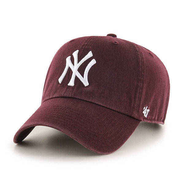 47 Brand NEW YORK YANKEES '47 CLEAN UP Hat MAROON