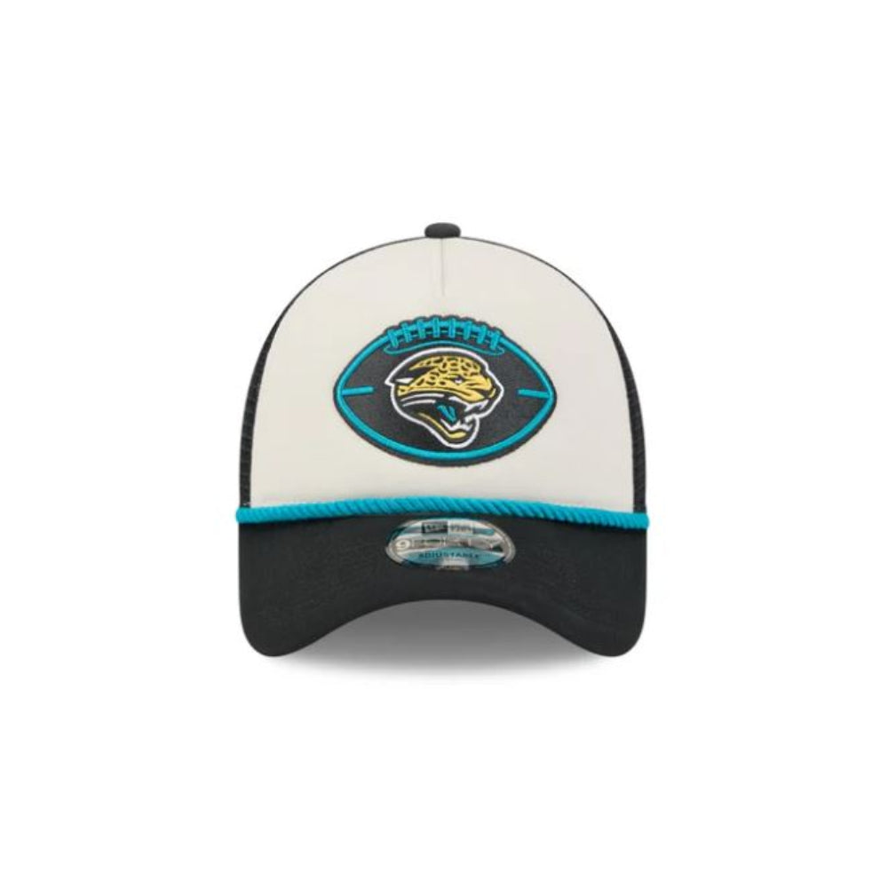 New Era Jacksonville Jaguars NFL 2024 Historic Sideline 9FORTY Two-Tone A-Frame Snapback Hat
