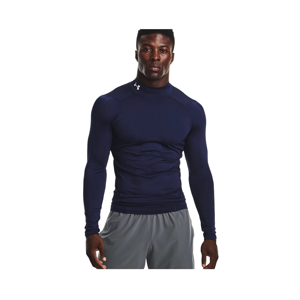 Under Armour Men's HeatGear Compression Mock Long Sleeve Midnight Navy