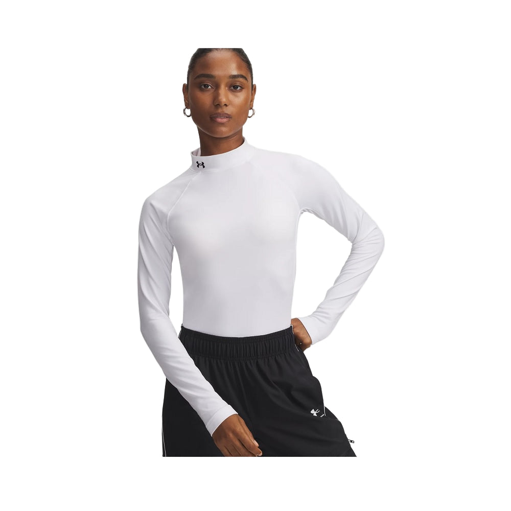 Under Armour Women's ColdGear Mock Neck Long Sleeve White