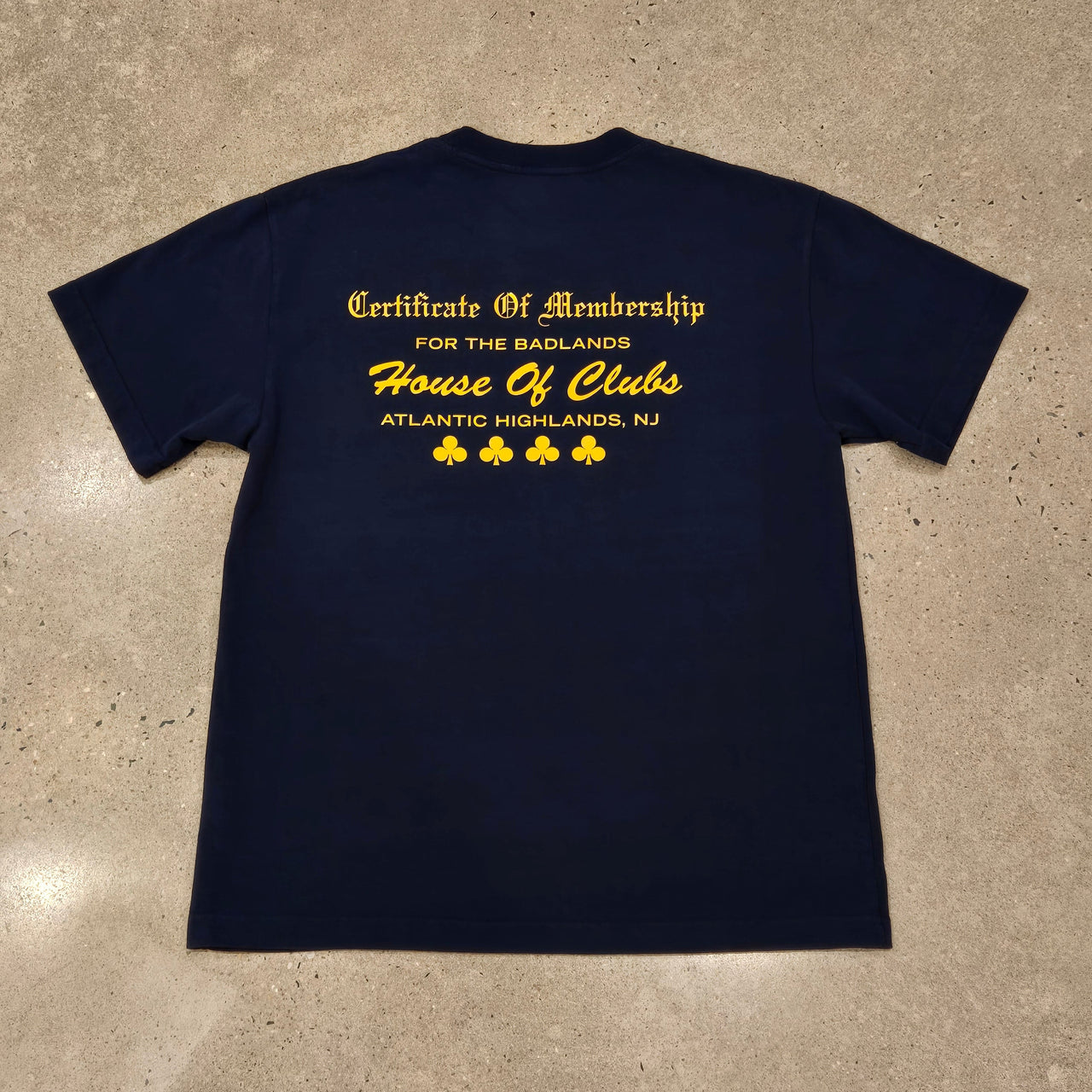 Badlands House Of Clubs T-Shirt - Navy/Yellow