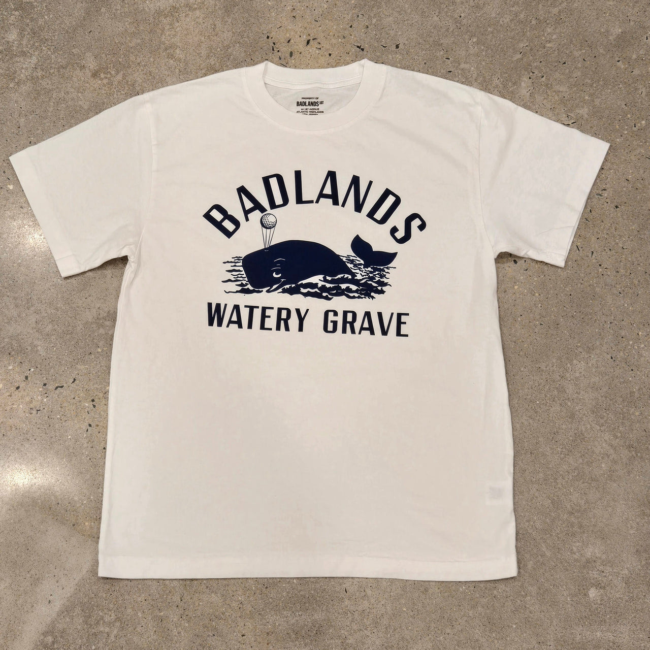 Badlands Watery Grave T-Shirt - White/Navy