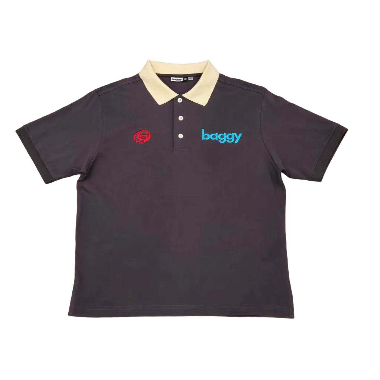 Baggy Pants Golf Ringer Polo - Grey