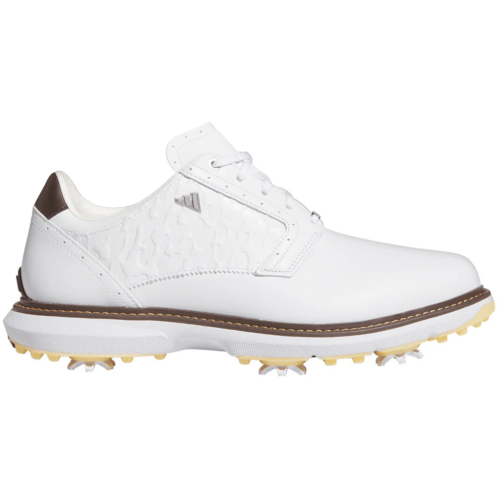 Adidas MC70 Spiked Golf Shoe - White/Matte Silver/Brown
