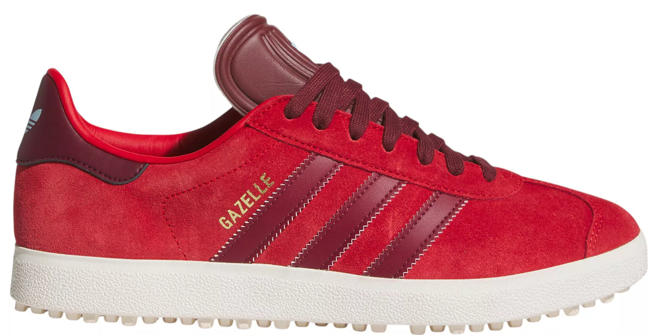 Adidas Gazelle Spikeless Golf Shoe - Scarlet/White