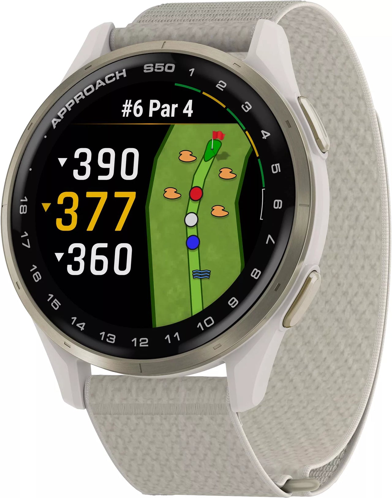 Garmin Approach S50 Golf GPS Watch - Cream