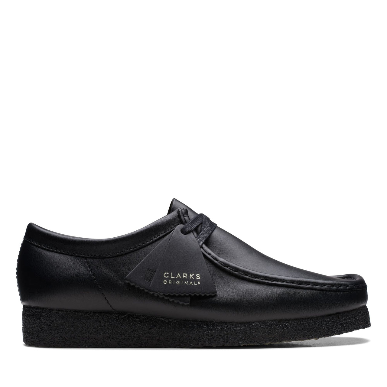 [26155514] MENS CLARKS WALLABEE LOW - BLACK LEATHER