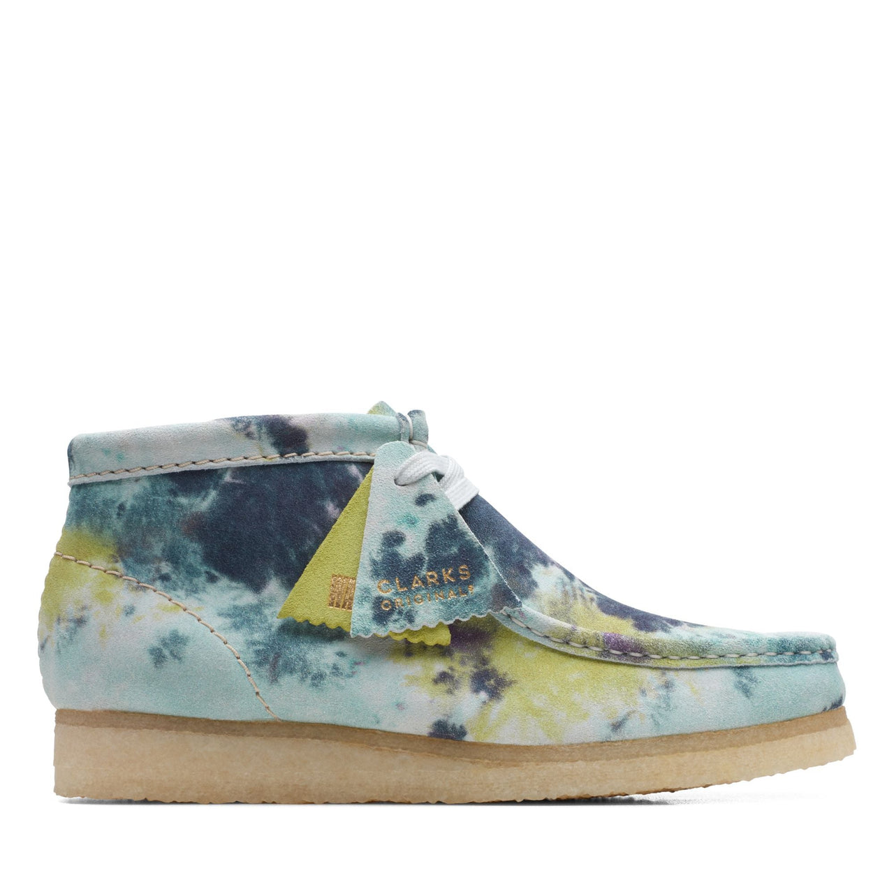 [26169843] WOMENS CLARKS WALLABEE BOOT TURQUOISE TIEDYE