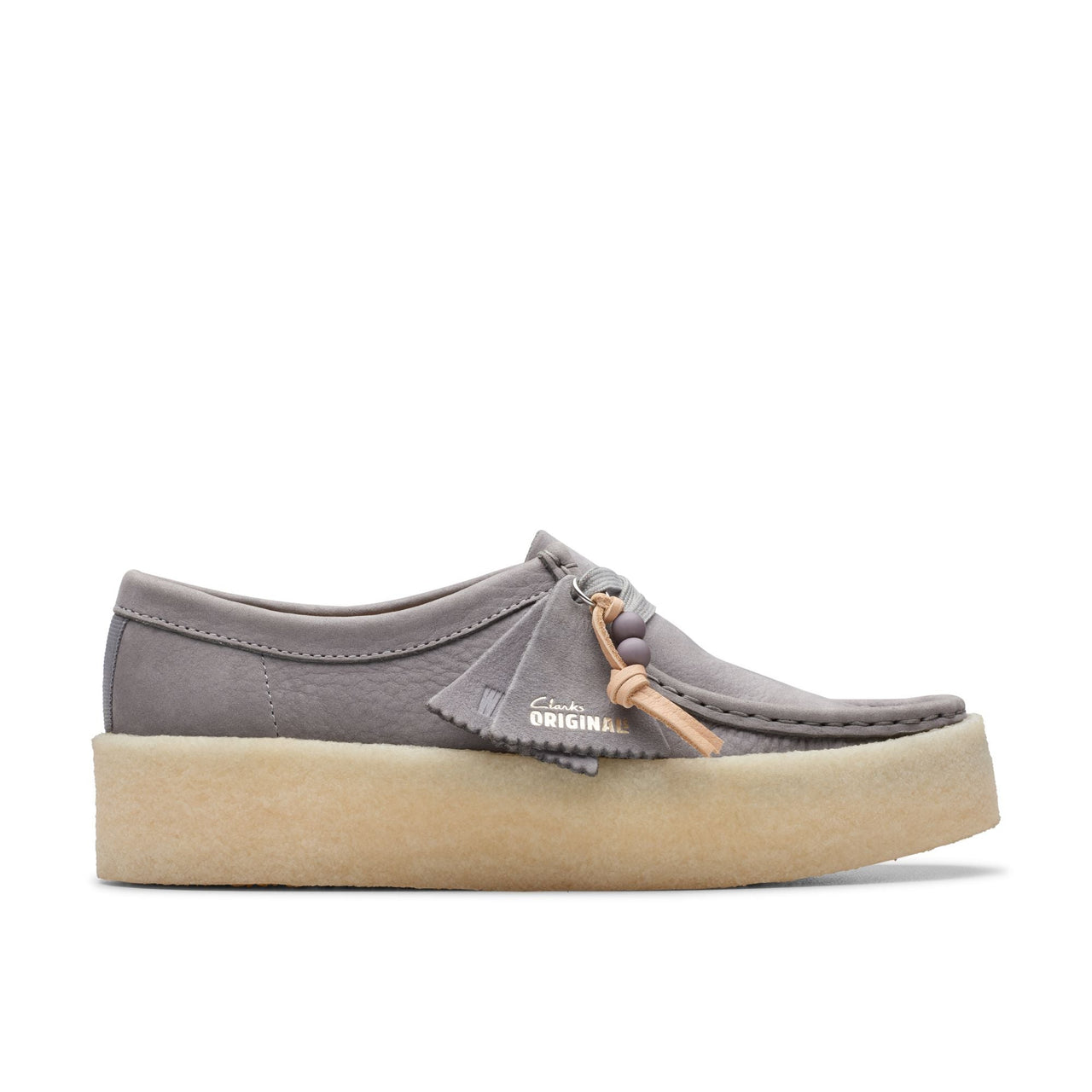 [26175660] WOMENS CLARKS WALLABEE CUP STEEL GREY NBK