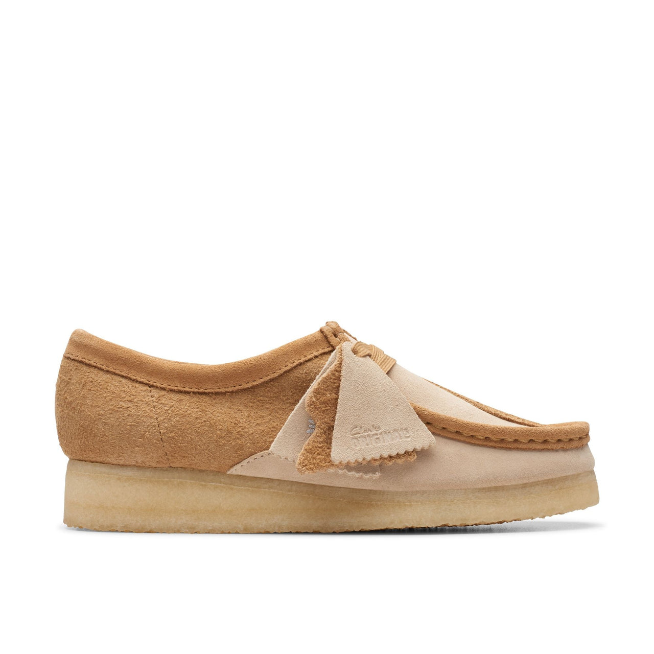 [26176524] WOMENS CLARKS WALLABEE MID TAN COMBI