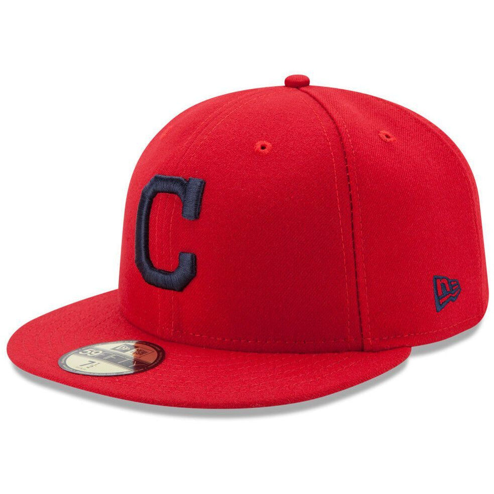 [70045322] Mens New Era MLB Authentic Collection On Field 59FIFTY Fitted Cap Cleveland Indians