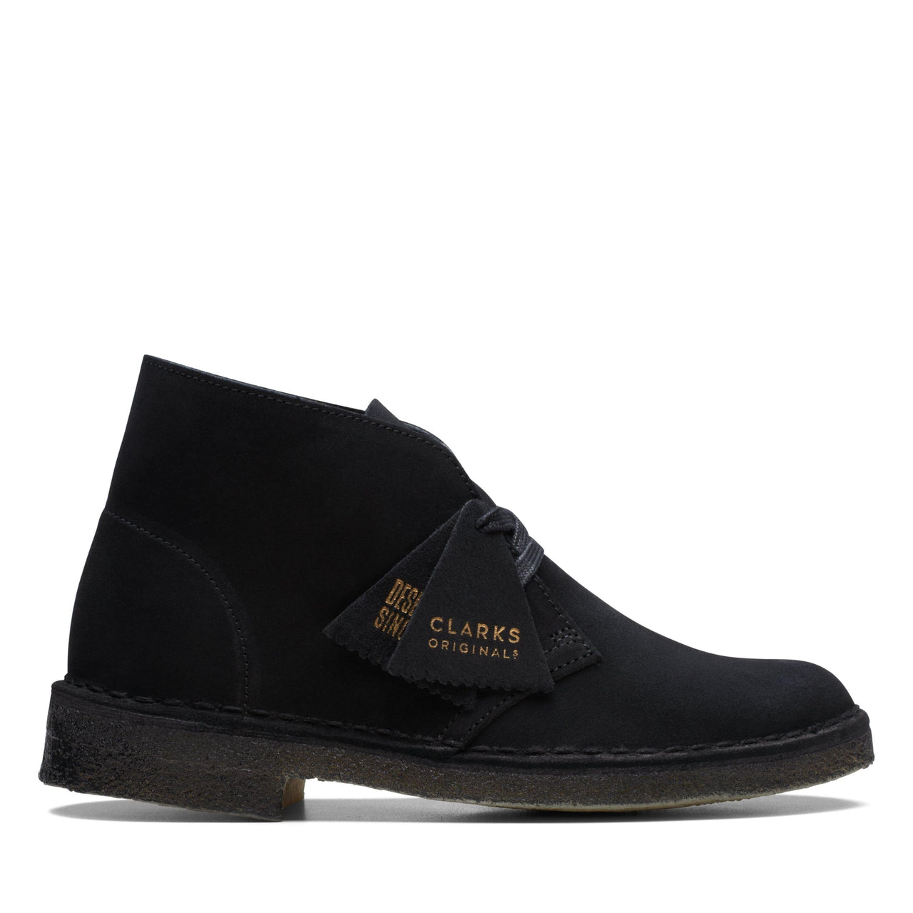 [26155524] WOMENS CLARKS DESERT BOOT 'BLACK SUEDE'