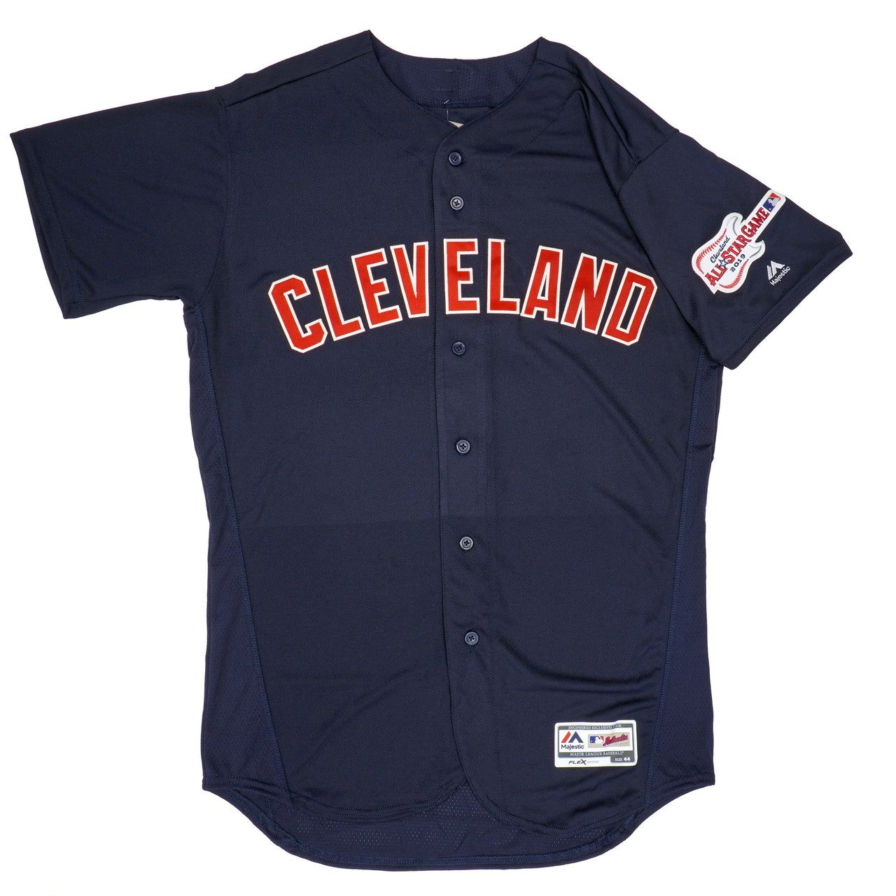 Mens MLB Cleveland Indians Authentic On Field Flex Base Jersey - Navy Alternate