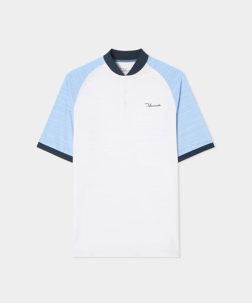 Macade Golf TR Pro Shirt - White/Blue