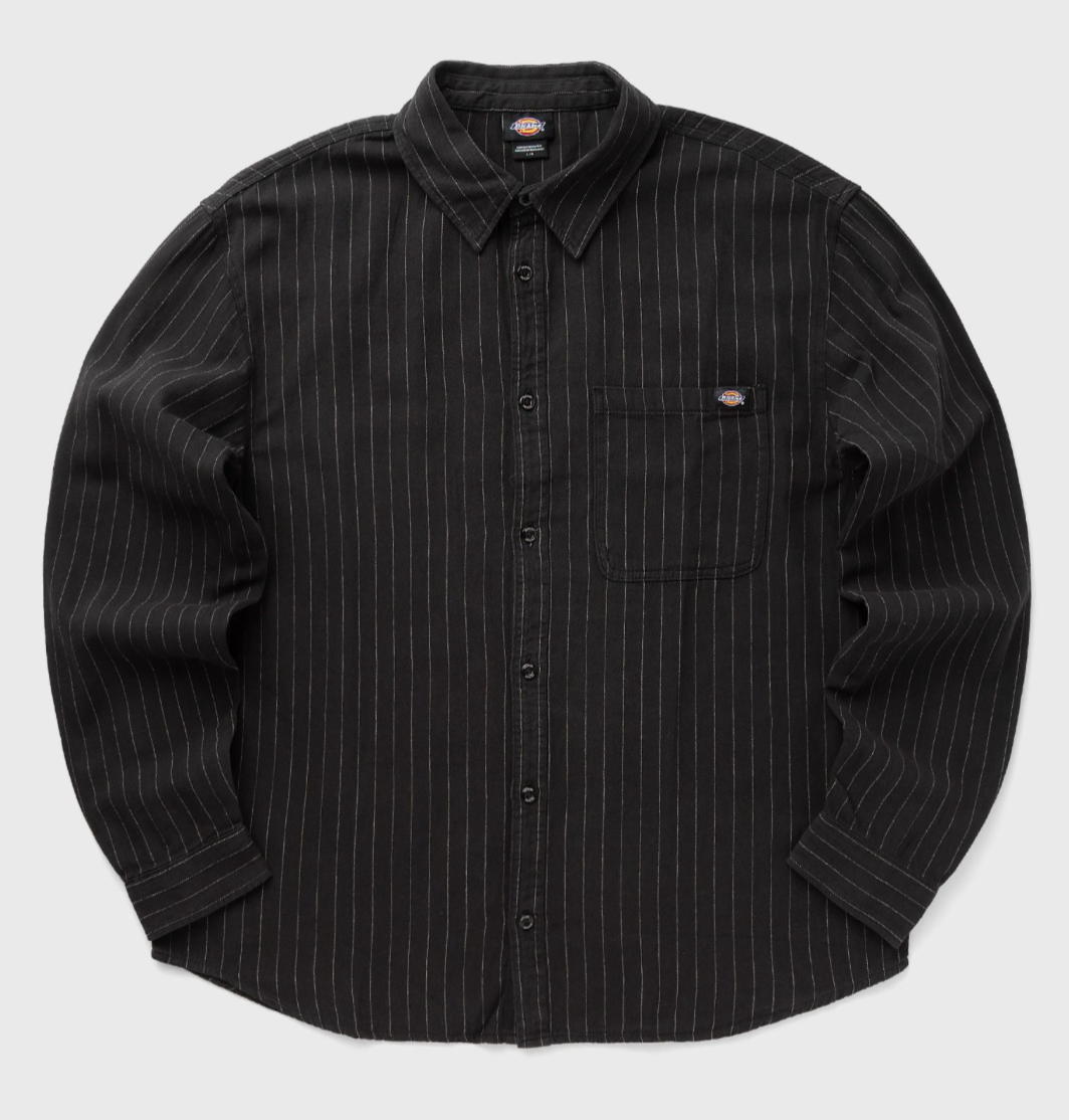 [A4Z7NBLK] MENS DICKIES PINSTIPE PAINTER SHIRT