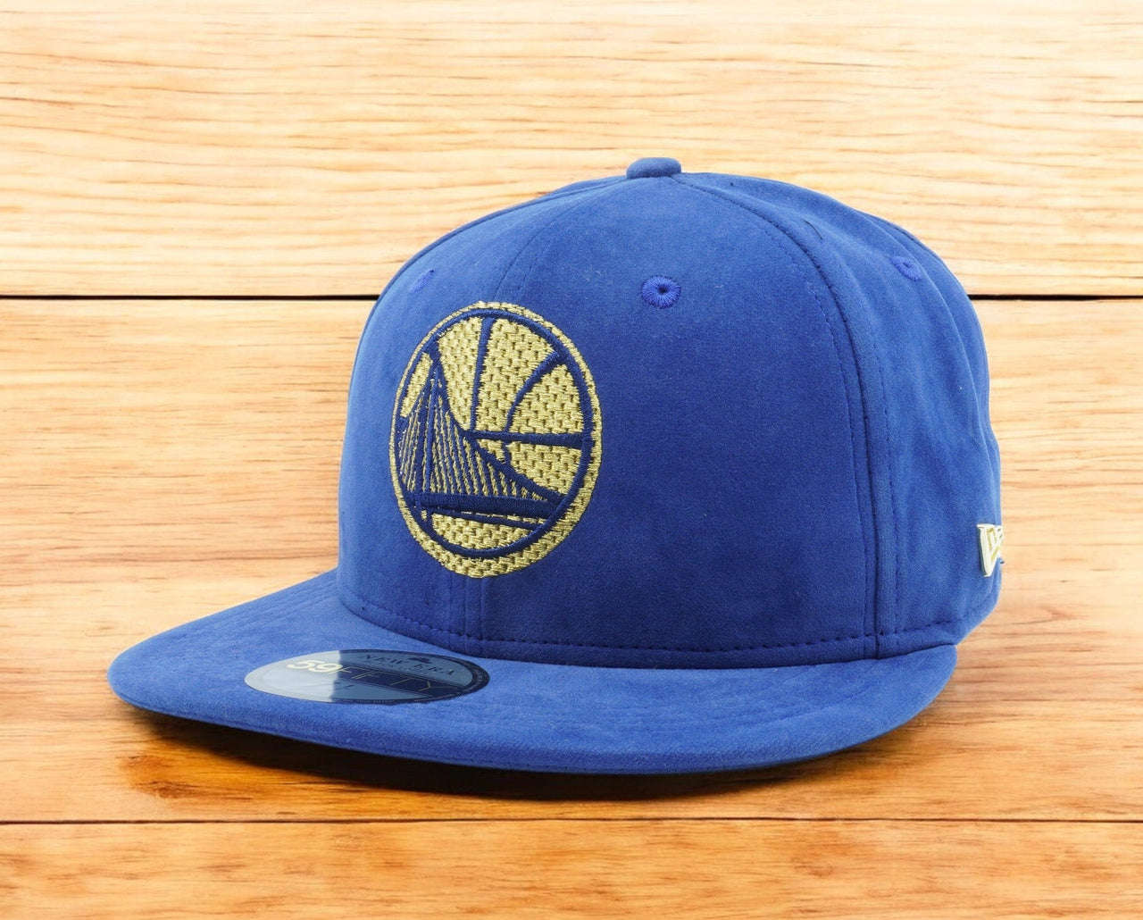 [11798112] Mens New Era NBA Golden State Warriors Vivid Velvet Suede 59Fifty