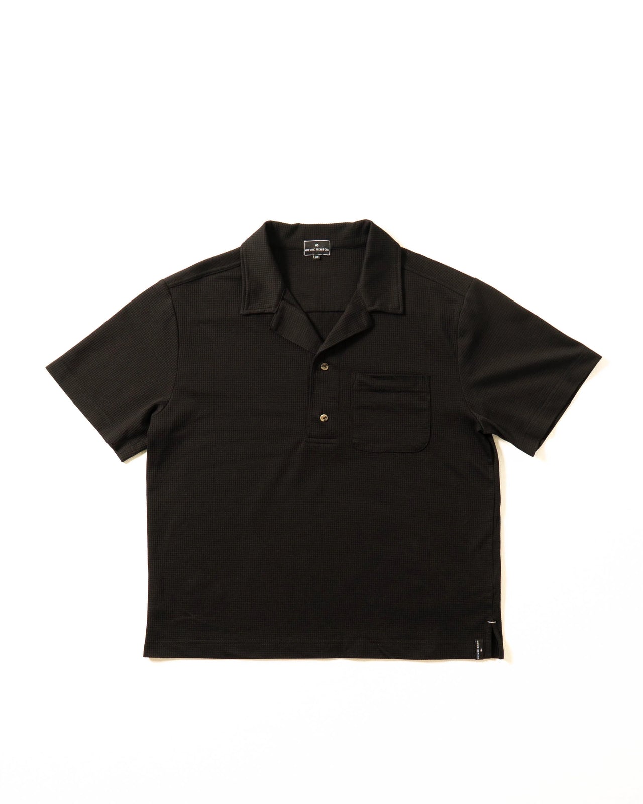 Howie Benson Resort Camp Collar Polo - Black