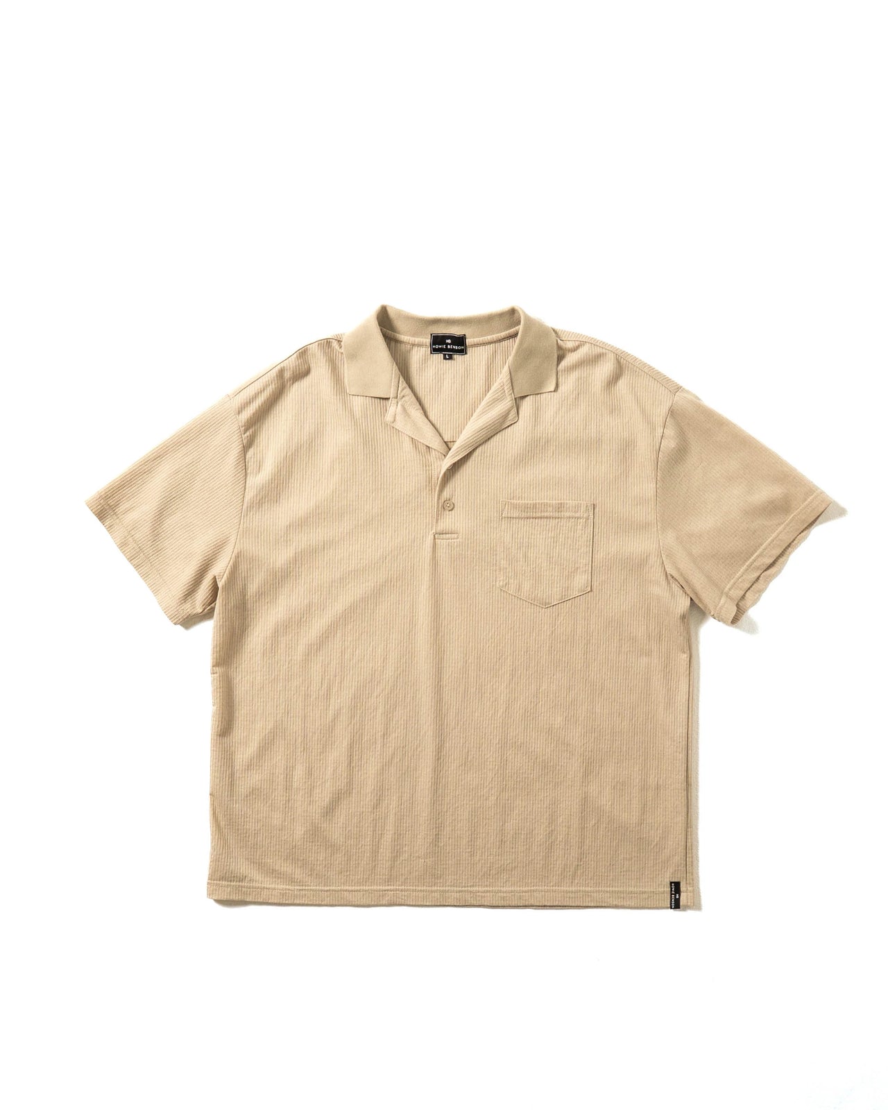 Howie Benson Camp Collar Polo - Sand
