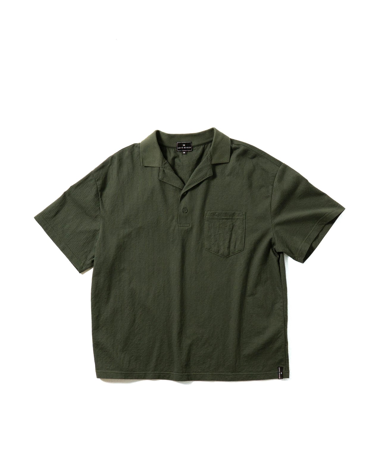 Howie Benson Camp Collar Polo - Forest Green