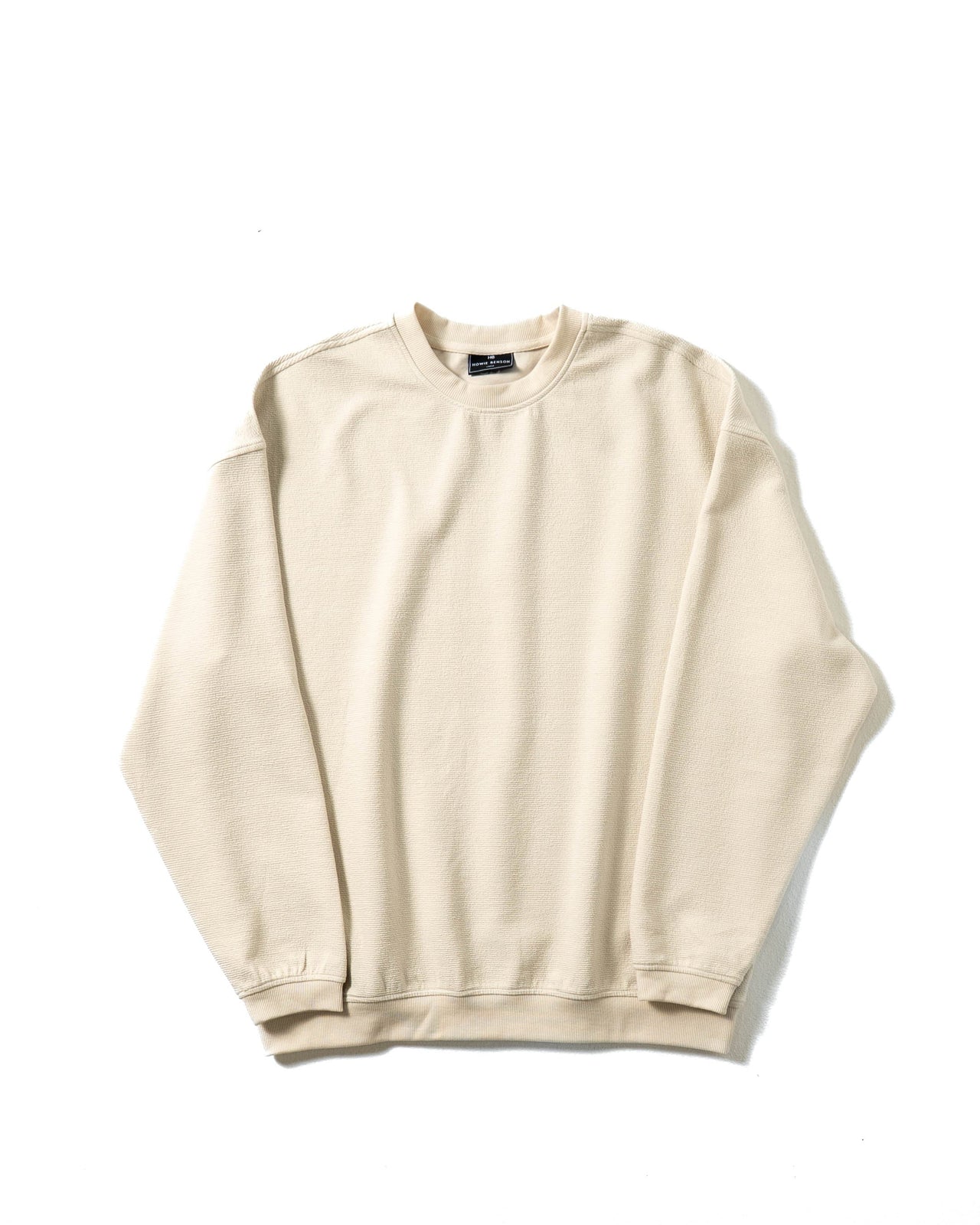 Howie Benson Relaxed Fit Textured Crew - Natural