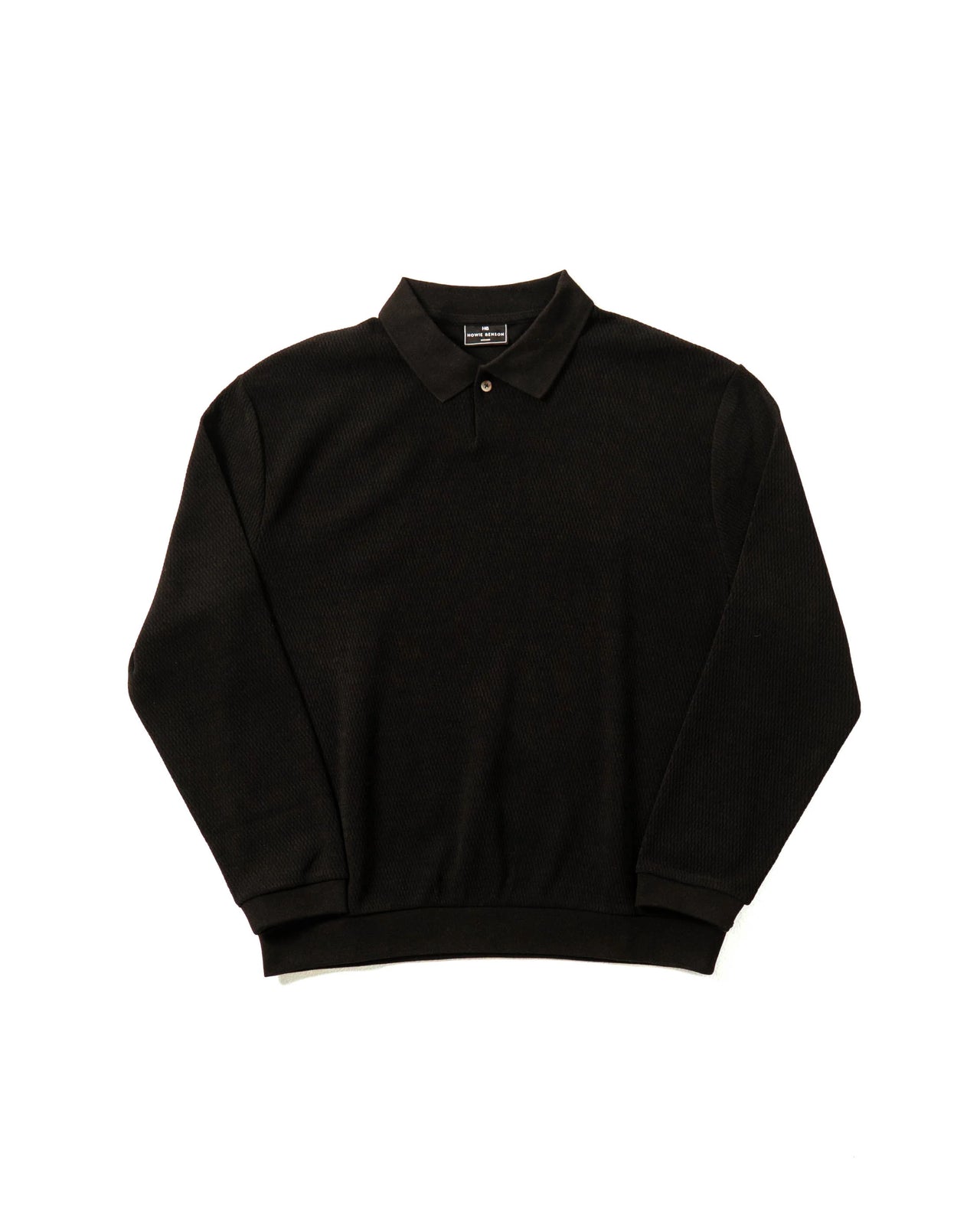 Howie Benson Single Button Polo Pullover - Black