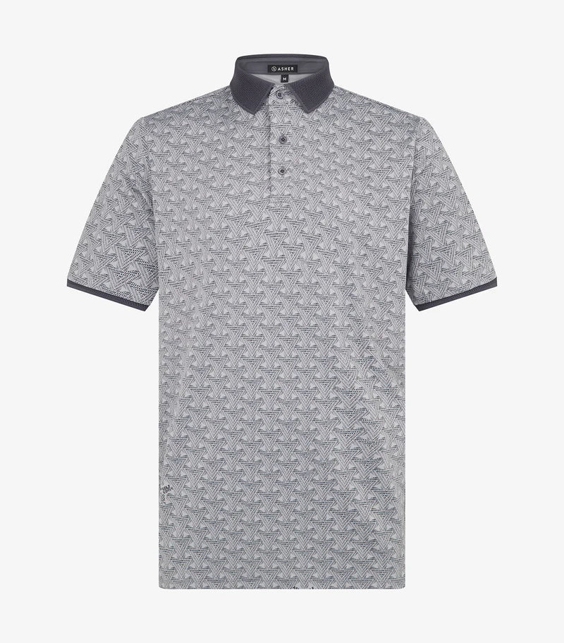 Asher Golf Dogleg Polo - Greyscale