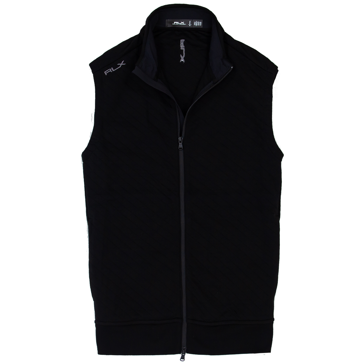 Polo Quilted Double Knit Vest - Black