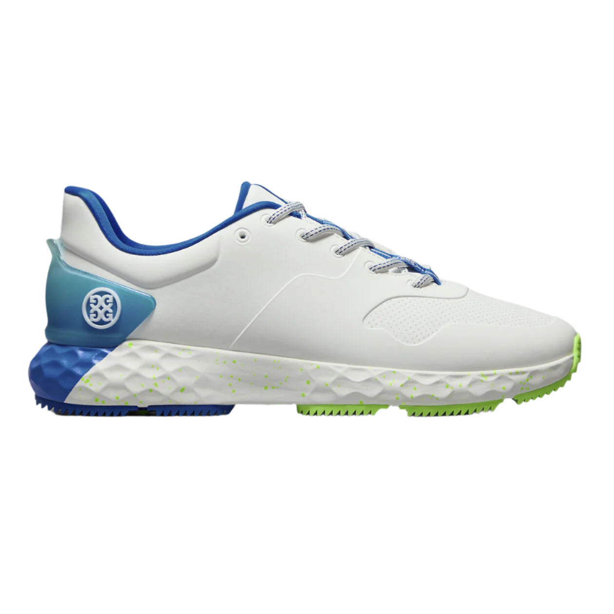 G/Fore MG4+ Stippled Golf Shoe - Snow/Acid Lime