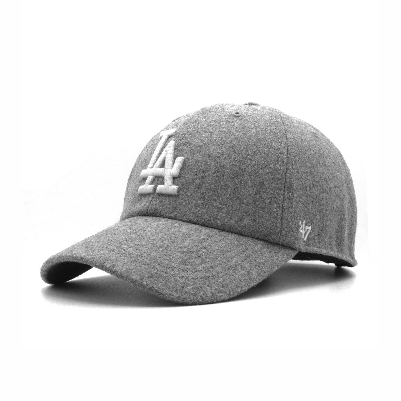 Mens 47 Brand LA Dodgers Clean Up Strapback - Grey