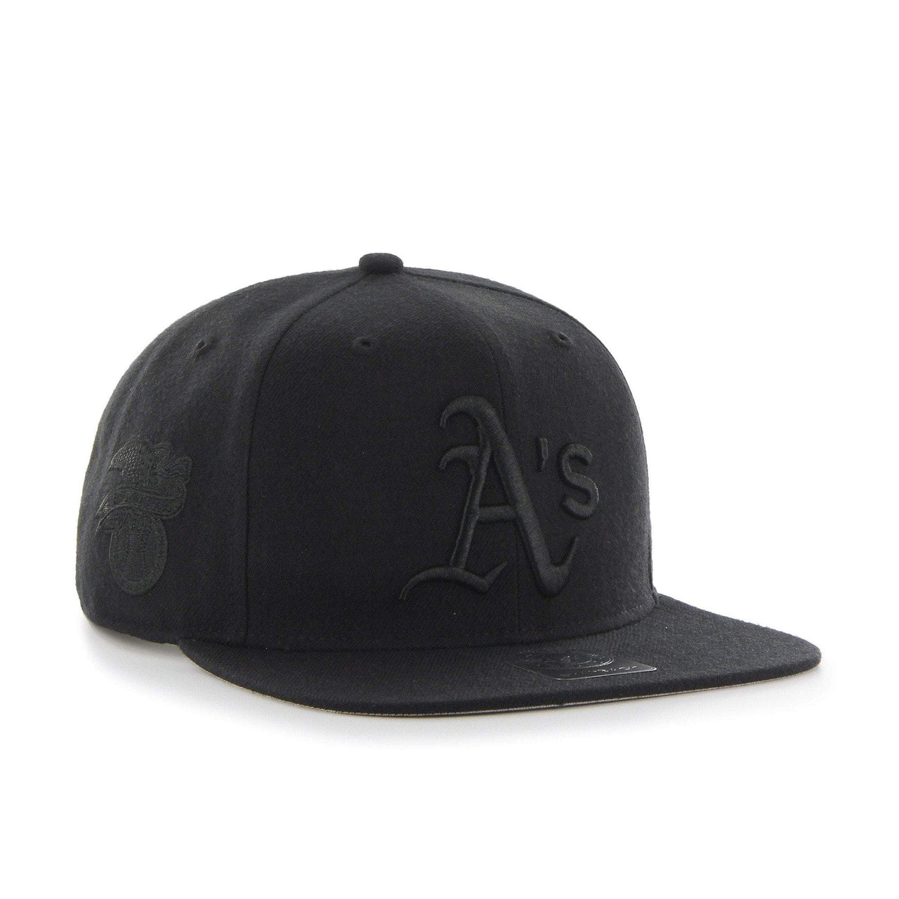 Mens 47 Brand Oakland Athletics Sure Shot Captain Snapback - Black