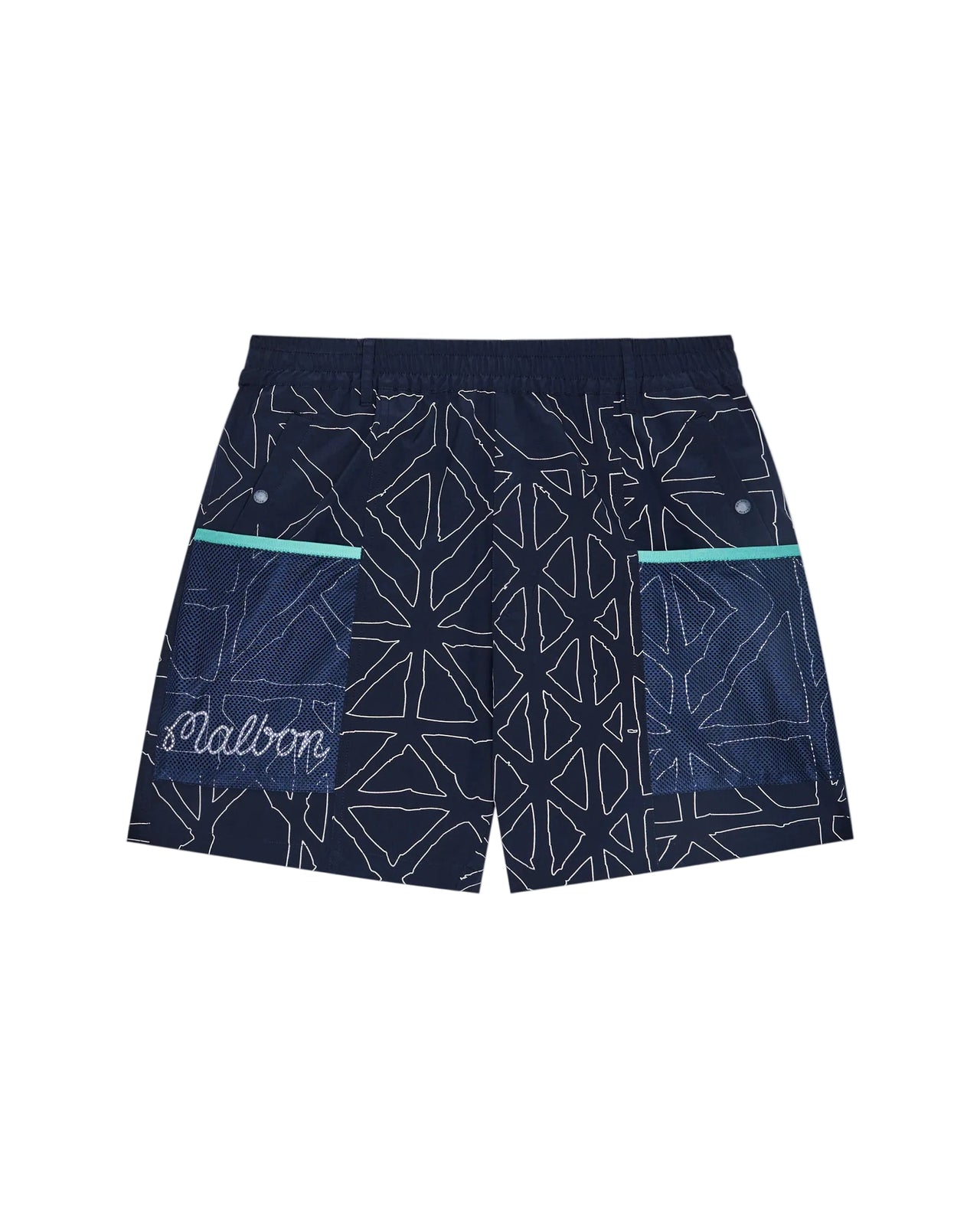 Malbon Mesh Basket Pocket Short - Midnight