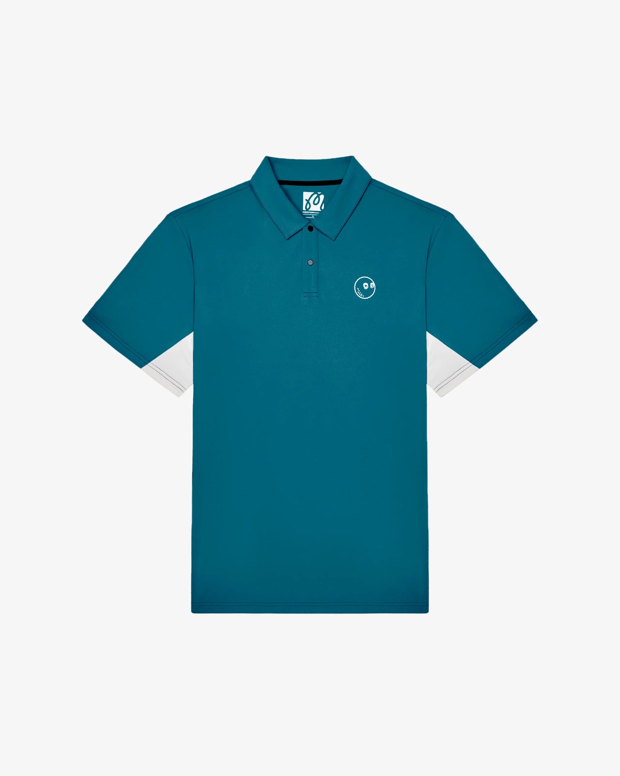 Malbon Performance Pique Polo - Azurra