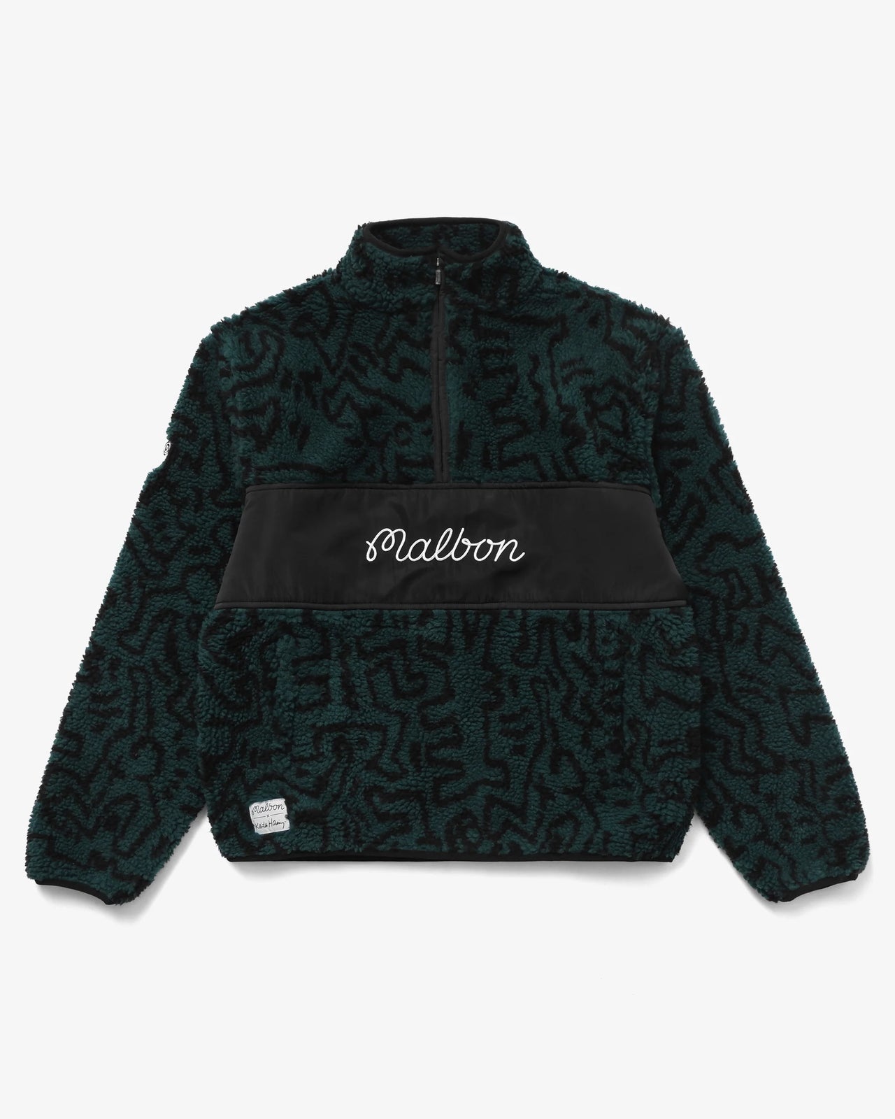 Malbon x Keith Haring Sherpa Pullover - Green