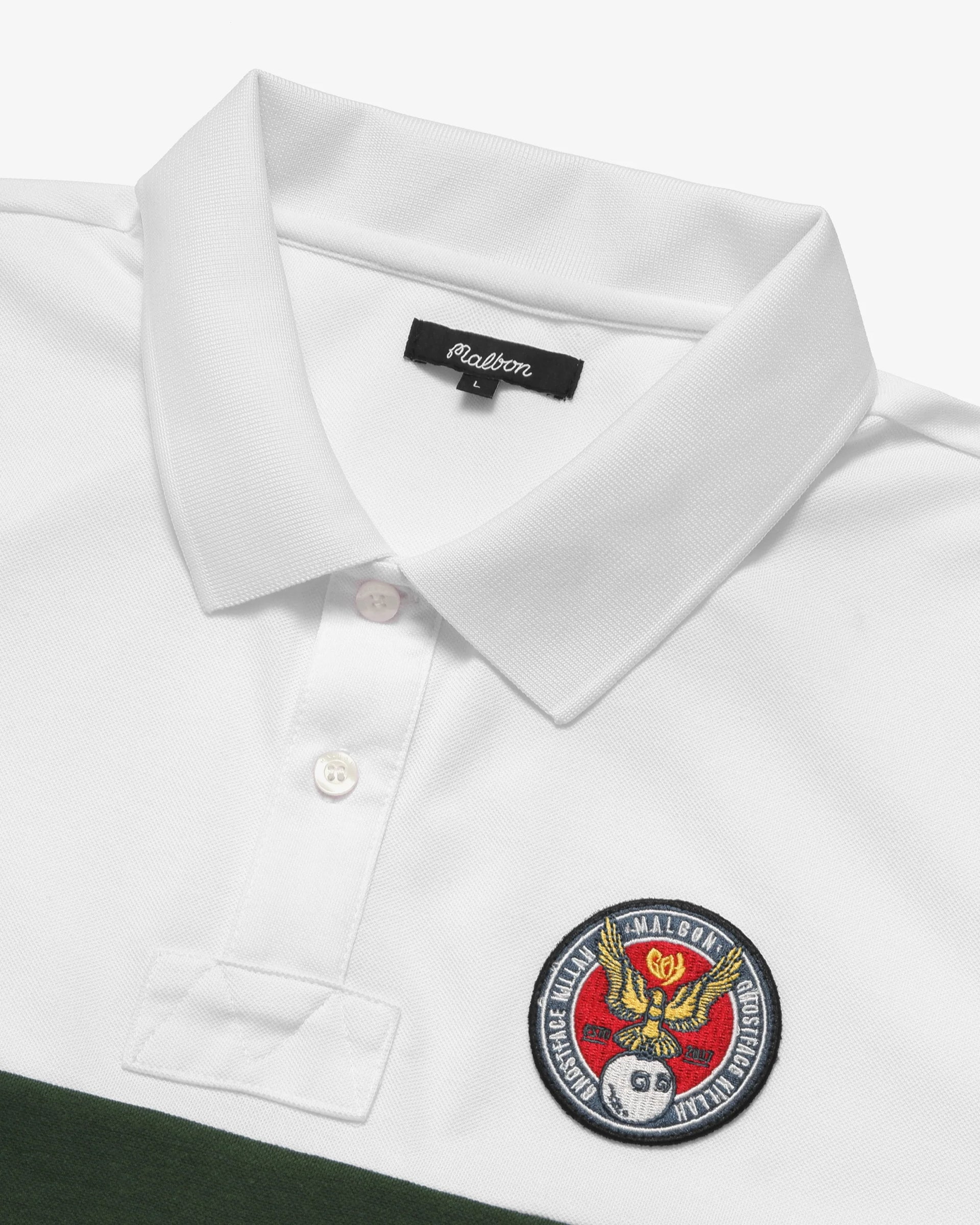 Malbon x Ghostface Killah Rugby Performance Polo - White Malbon x Ghostface Killah Rugby Performance Polo - White