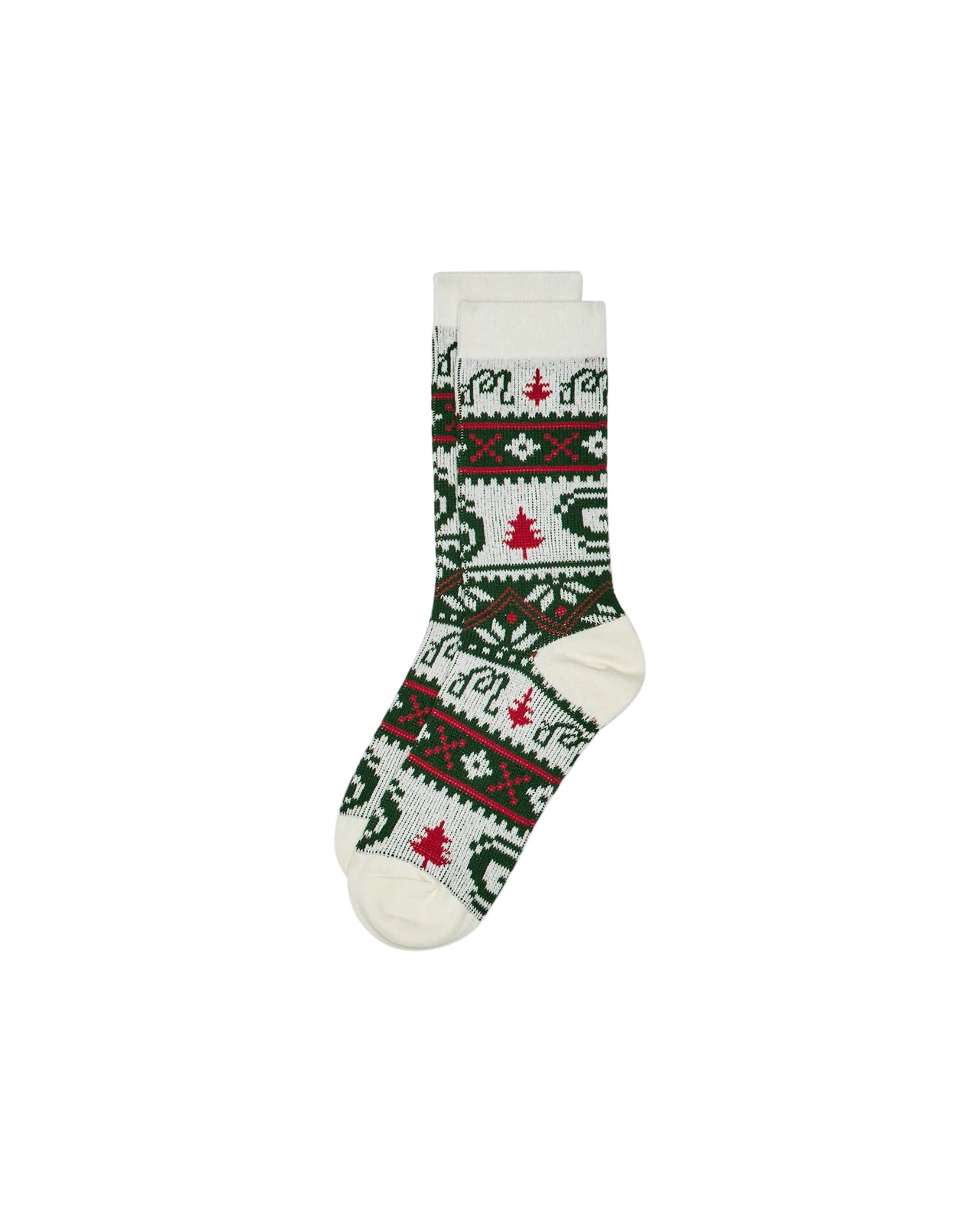 Malbon Douglas Fair Isle Sock - Ivory