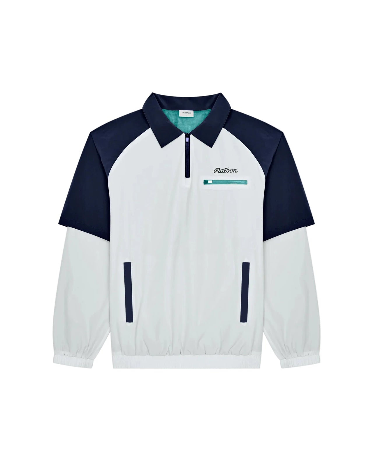 Malbon Marina Windshirt - White/Midnight